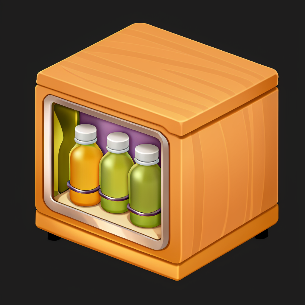 07214-1614048971-a mini fridge., M2Z,Isometric viewing angle, Simple background,, masterpiece, best quality,.png